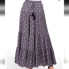 Black Lavender Floral Tiered Maxi Skirt. Great Quality. Runs Like A Medium. Lavender Floral, Tiered Maxi Skirt, Maternity Maxi, Womens Maxi Skirts, Pleated Maxi Skirt, Maternity Skirt, Printed Maxi Skirts, Blush And Gold, Striped Maxi