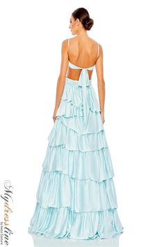 Mac Duggal 67970 Spring 2022 evening collection dress. Prom Dress Inspo, School Dance Dresses, Spaghetti Strap Prom Dress, Cute Prom Dresses, Perfect Prom Dress, Pretty Prom Dresses, Mac Duggal, Satin Gown