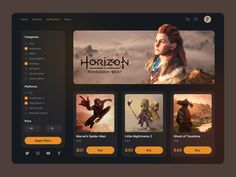 an image of the homepage for horizon west, which is now available on steam