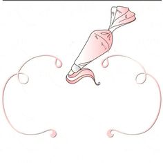 a drawing of a pink object floating in the air