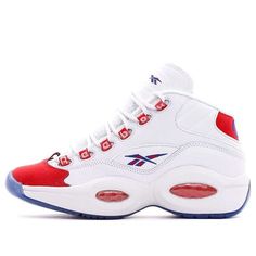 Reebok Question Mid J 'Double Cross' FV8122 (SNKR) 90s White Sports Sneakers, Reebok Question Mid, Reebok Question, Stylish Sneakers, Air Max Sneakers, Perfect Pair, Air Max, Film, Sneakers