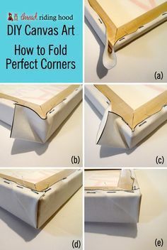 how to make a canvas art project for kids with pictures and instructions on how to fold it