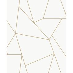 a white and gold wallpaper with lines in the shape of an abstract design on it