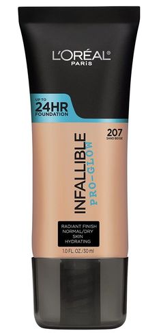 L'Oreal Paris Infallible Pro-Glow Foundation Sand Beige 1 fl oz.. Loreal Pro Glow Foundation, Loreal Infallible, Foundation With Spf, Long Lasting Foundation, Luminous Foundation, Loreal Paris Infallible, Natural Foundation, Glow Foundation, Best Foundation