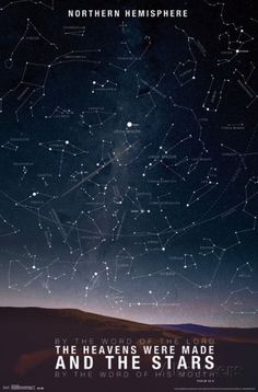 the stars in the night sky are shown with words written on them, and there is no image to describe