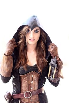 Steampunk Assassin - Krash Cosplay 2015 Amazing Arizona Comic Con Steampunk Assassin, Moda Steampunk, Comic Con Costumes, Cosplay Art, Book Of The Dead, Steampunk Victorian, Comic Con Cosplay