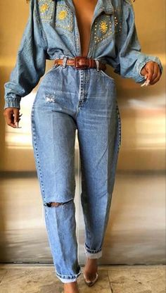 Street Style Vintage, Canadian Tuxedo, 90s Fashion Outfits, Soft Grunge, Mode Vintage, Looks Style, Mode Inspiration, Outfits Casuales