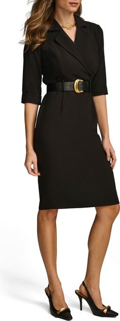 Donna Karan New York Belted Faux Wrap Sheath Dress | Nordstrom Donna Karan, Nordstrom Dresses, Sheath Dress, Nordstrom, New York, Free Shipping, Dresses