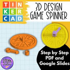 This Learn to Create 3D Print Files with Tinkercad: Game Spinner Numbers or Letters file is a part of my Learn to 3D Design Series.  You can master 3D printing file design with this step-by-step tutorial on creating your very own 3D print file using Tinkercad! Whether you're a beginner looking to learn on your own or an educator seeking a no-prep lesson for your class, this comprehensive resource has got you covered. What's Included: ⭐Tutorial Video: Follow along with our detailed video tutorial that walks you through each step of the design process in Tinkercad, making it easy for beginners to grasp the concepts. ⭐Google Slides: Slides that complement the video tutorial, providing additional visual aids and explanations to reinforce learning. ⭐Website Steps: Dive deeper into the intricaci 3d Printing Classroom, Game Spinner, Website Video, Stem Lesson, 3d Print Files, Stem Classroom, 3d Printing Ideas, 3d Printer Files, 3d Printing Projects