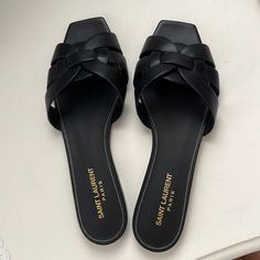 Ysl Sandals Worn Once! Comes With Box And Dust Bags. Originally $625 Ysl Tribute Sandals, Shoes Ysl, Ysl Sandals, Yves Saint Laurent Shoes, Ysl Shoes, Saint Laurent Shoes, Dream Shoes, Yves Saint Laurent, Flip Flops