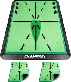 Amazon.com : CHAMPKEY Upgraded Golf Mat with 2 Replaceable Impact Pads - Swing Path Feedback Golf Practice Mat - Advanced Guides Golf Training Mat (13" x 17") : Sports & Outdoors Golf Mats, Golf Practice, Golf Training, Golf, Train, Sports