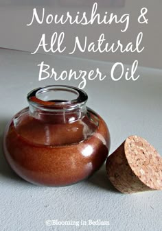 Nourishing Natural Bronzer Oil Diy Bronzer Lotion, Diy Bronzing Oil, Diy Bronzing Drops, Coffee Facial, Homemade Skincare, Kat Diy