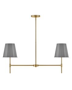 Lark - 83445LCB-FY - LED Linear Chandelier - Blake - Lacquered Brass Cool Profile, Good To Great, Linear Chandelier, Brass Chandelier, Brass Finish, Mix And Match, Clean Lines, Ceiling Fan, Modern Contemporary