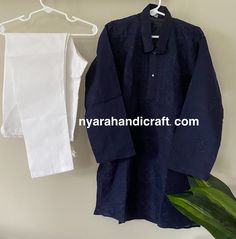 Pure cotton Chikankari set for the little men ! This Kurta Pajama set has very fine all over embroidery on the kurta.. Indigo Cotton Traditional Wear With Chikankari Embroidery, Indigo Cotton Sets With Chikankari Embroidery, Indigo Cotton Traditional Wear For Eid, Navy Blue Kurta, Blue Kurta, Kurta Pyjama, White Kurta, Kurta Pajama, Clothing Sets