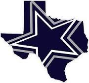 the state of texas with an image of a star on it that says i bleed silver and blue