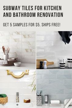 subway tiles for kitchen and bathroom renovation get 5 samples for $ 8, ships free