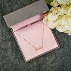 The Diamond Script Name Necklace is the perfect start to any necklace layer. You can choose from 1-10 diamond script letters to create a custom, one-of-a-kind piece that is sure to become your everyday staple. Signature 14k Gold Jewelry With Initials, Diamond Initials Name Necklace As Gift, Diamond Initials Name Necklace For Gift, Signature 14k Gold Name Necklace Gift, 14k Gold Signature Name Necklace As Gift, Personalized Dainty Diamond Necklace Gift, Personalized Yellow Gold Diamond Necklace Gift, Minimalist Personalized Diamond Name Necklace, Gift 14k Gold Engraved Diamond Necklace