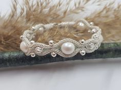 Sterling Silver Handknitted Women’s Chain Bracelet with Natural Pearls and 925 Silver Dorica Beads Payal Designs Silver, Knit Jewelry, Authentic Jewelry, Silver Chain Bracelet, Lovely Jewellery, Design Silver, Bridesmaid Jewelry, Pricing Jewelry, Natural Pearls