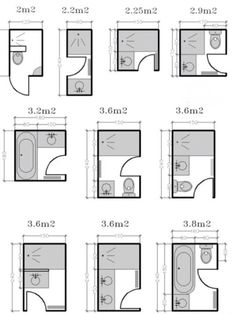 www.pickcomfort.com You are free to: Share — copy and redistribute the material in any medium or format Adapt — remix, transform, and build upon the material for any purpose, even commercially. You must give appropriate credit and provide a link to www.pickcomfort.com. #remodelbathroomideas Small Bathroom Floor Plans, Drømme Bad, Small Bathroom Plans, Bathroom Layout Plans, Small Shower Room, Small Bathroom Layout, Bathroom Dimensions, Bathroom Layouts, Bathroom Design Layout