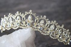 SERENA Crystal Wedding Tiara © DETAILS The SERENA TIARA is a truly BEAUTIFUL and gorgeous Regal Filigree Bridal Tiara... with elegance worthy of a Royal Ball. The sparkle of the crystals is truly breathtaking and this is a tiara fit for a PRINCESS... an instant heirloom piece with classic style and elegance! Available in Gold, Rose Gold, Silver Austrian Crystals Gold / Rose Gold / Rhodium Plated - Rhodium is a derivative of Platinum Tiara at its tallest part : 1.25 Inches (3.17CM) Beautiful crea Crystal Wedding Tiaras, Rose Gold Tiara, Royal Ball, Crystal Bridal Tiaras, Silver Tiara, Beautiful Tiaras, Gold Tiara, Princess Madeleine, Diamond Tiara