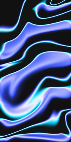 an abstract blue and black background with wavy lines