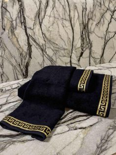 Anka Limited Edition Towel Set - creativehome-designsTowels Bamboo Towels, Black Towels, Greek Key Pattern, Turkish Bath Towels, Spa Towels, Turkish Bath, Decorative Towels, Greek Style, Luxury Towels