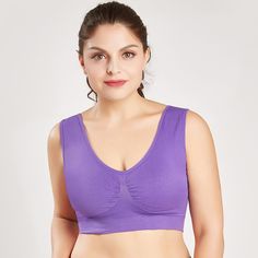 Color: 138-drakpurple, Cup Size: 5XL Comfort Bra, Sport Bras, Bra Brands, Comfortable Bras, Seamless Sports Bra, Plus Size Bra, Seamless Bra, Wireless Bra, Sport Bh