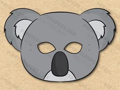 a koala face cut out on a piece of cardboard