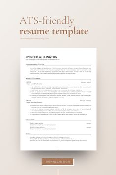 a simple resume template with an orange stripe on the bottom and brown lines above it