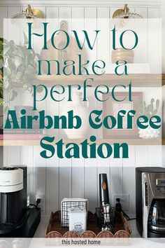 airbnb coffee station ideas Coffee Bar Ideas Airbnb, Air Bnb Studio Ideas, Airbnb Coffee Station Ideas, Airbnb Kitchen Essentials, Air Bnb Ideas Decor, Room Ideas Bedroom Cozy, Airbnb Checklist, Unique Airbnb, Host Tips