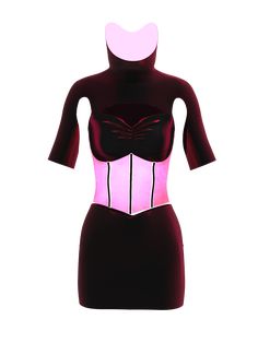 Corset dress remains to be the unique party outfit one can wear with illuminated boning and funnel structures that create a dreamlike aura to the sci-fi party. THIS IS A DIGITAL ITEM, IT ONLY EXISTS DIGITALLY AND WILL BE APPLIED TO YOUR PHOTO(s)Color: burgundy and pinkMaterial: digital vinyl and digital organzaDigital clothes fit all sizes About the brand: OnClickCloset is an Indian fashion brand created by three fashion design graduates from New Delhi exploring fashion beyond traditional method Digital Fashion, Party Attire, Space Party, Photo S, Retro Futuristic, Sport Chic, Space Exploration, Fashion House, 50's Dress