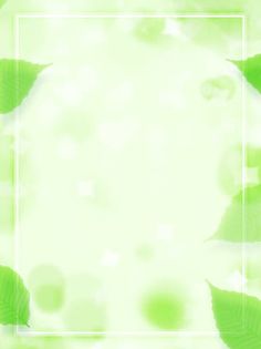 a square frame with green leaves in the middle and blurry lights around it, as well as an empty space for text