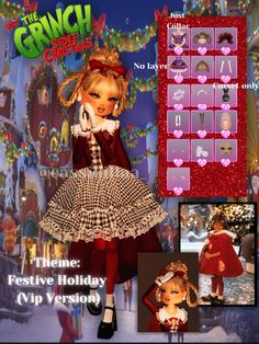 *Follow me for more !* I have redone both cindy and elf outfits since they have removed the original jacket from the game💔. So hopefully you guys like these!<3 #dresstoimpresscindylouwho #dresstoimpress #dresstoimpressoutfits #cindylouwho #howthegrinchstolechristmas Cindy Lou Dti Outfit, Unicorn Dti Outfit, Cindy Lou Who Outfit Ideas, Dti Outfit Hacks Christmas, Cindy Lou Who Dress To Impress, Ballerina Dti Outfits Non Vip, Main Character Dti Outfit, Festive Holiday Dress To Impress No Vip, Dti Christmas Outfit Hacks