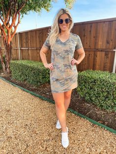 Weekender Camo Dress Casual Relaxed Fit Dress For Fall, Casual Stretch Loungewear Dresses, Casual Stretch Dresses For Loungewear, Casual Fall Loungewear Dresses, Casual Fall Dresses For Loungewear, Camo Dress, Casual Sporty, Pocket Detail, Dress Romper