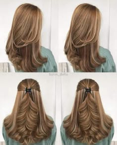 Highlights Brown Hair Balayage, Cool Brown Hair, Hair Color Images, Brown Hair Shades, Beige Hair, Simple Prom Hair