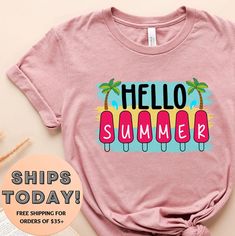 You've now found the staple t-shirt of your wardrobe. It's made of very soft cotton. And the double stitching on the neckline and sleeves add more durability to what is sure to be a favorite! Handmade item * 100% ringspun cotton * 4.5 oz/y² (153 g/m²) * Pre-shrunk * Shoulder-to-shoulder taping * Quarter-turned to avoid crease down the center. We use the latest in Direct to garment printing (DTG) technology to ensure high quality products. Summer Pink Shirt With Graphic Print, Fun Pink Summer T-shirt, Pink Cotton Shirt For Beach Season, Casual Pink Tops For Summer Adventures, Summer Pink Pre-shrunk T-shirt, Pink Graphic Tee For Summer Adventures, Cute Pink T-shirt For Beach Season, Summer Pink Shirt With Screen Print, Pink T-shirt For Summer Adventures