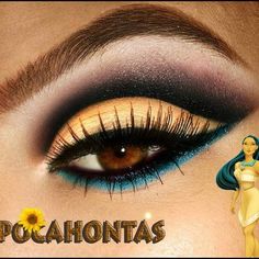 Pocahontas Makeup, Kylie Jenner Makeup Look, Disney Inspired Makeup, Disney Princess Makeup, Fire Makeup, Rihanna Makeup, Purple Makeup Looks, Kendall Jenner Makeup