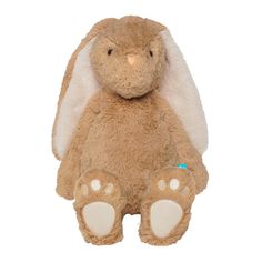 a brown bunny stuffed animal with white ears