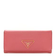 This is an authentic PRADA Saffiano Metal Continental Flap Wallet in Fragola. This wallet is crafted of cross-grained saffiano leather in pink. Itunsnaps to a compactleather interior with bill and credit card slots, and a zipper compartment. Formal Pink Wallets With Interior Card Slots, Everyday Wallets With Logo Plaque, Elegant Pink Wallets With Rfid Blocking, Pink Leather Wallet With Rfid Blocking, Pink Leather Bifold Wallet, Pink Leather Compact Wallet, Classic Pink Compact Wallet, Pink Compact Leather Wallet, Classic Compact Pink Wallet