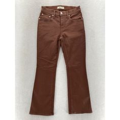 Madewell Kick Out Jeans Women's 25p Brown Coated Denim Stretch Bootcut Mid Rise The Item Shown In The Pictures Is The Exact Item You Will Receive. Please See All Pictures For Measurements! Condition Notes: Whether This Item Is New Or Pre-Owned We Encourage You To View All Of The Pictures Provided For Measurements And Or Any Noticeable Flaws. We Suggest You Compare The Measurements To Your Favorite Clothes To Ensure A Great Fit! Brown Workwear Jeans For Fall, Brown Jeans For Workwear During Fall, Brown Jeans For Workwear In Fall, Fall Brown Jeans For Workwear, Classic Brown Jeans For Fall, High Rise Brown Flare Jeans For Fall, Brown Denim Flare Jeans For Fall, Mid-rise Brown Jeans For Work, Brown Mid-rise Jeans For Work