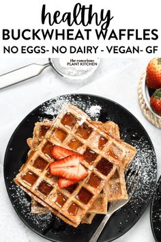 healthy buckwheat waffles no eggs no dairy vegan gf