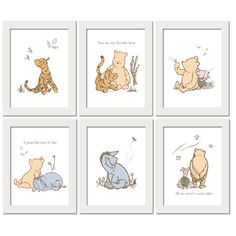 winnie the pooh nursery art prints set of 4