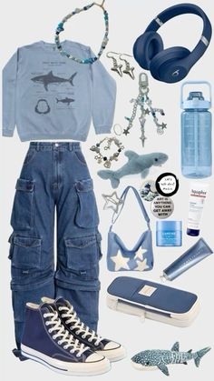 Sharkcore Outfits, Mode Inspo, Really Cute Outfits, 가을 패션, Grunge Outfits