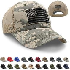 Outfits For Outdoor Activities, Cap Men Fashion, Vans Boots, Tactical Hat, American Flag Hat, Usa Army, Army Hat, Tactical Shirt, Mens Trucker Hat