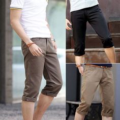 pull this off.. Italy Men, Style Italy, Capri Style, Simple Summer, Hipster Mens Fashion, Cuffed Pants, Fashion 101, Men's Shorts