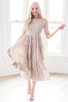 The Karilynn Modest Floral Maxi Dress - NeeSee's Dresses Mormon Dress, Dresses Church, Tea Length Skirt, Bridesmaid Dresses With Sleeves, Modest Tops, Modest Skirts, Chiffon Maxi Dress