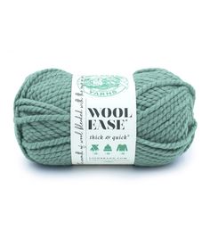 wool ease thick cotton yarn in light green