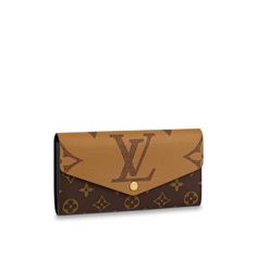 LOUIS VUITTON® - Sarah Wallet - Monogram Reverse Wallets Designer, Giant Canvas, Sac Louis Vuitton, Louis Vuitton Sarah Wallet, Canvas Wallet, Best Wallet, Louis Vuitton Wallet, Luxury Women Fashion, Designer Wallets