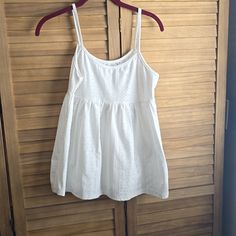 White Eyelet Lace Babydoll Style Top. Never Worn. Smoke Free Home Sz Medium Cute White Cotton Camisole, Cute Cotton Camisole For Beach, Cotton Camisole For Beach, Cotton Camisole For The Beach, Babydoll Tops, White Babydoll, Babydoll Style, Lace Babydoll, White Eyelet