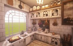 Minecraft Rooms, Minecraft Aesthetics, Minecraft Kitchens, Minecraft Starter House, House In Minecraft, Minecraft Aesthetic, Starter House, Craft Boutique